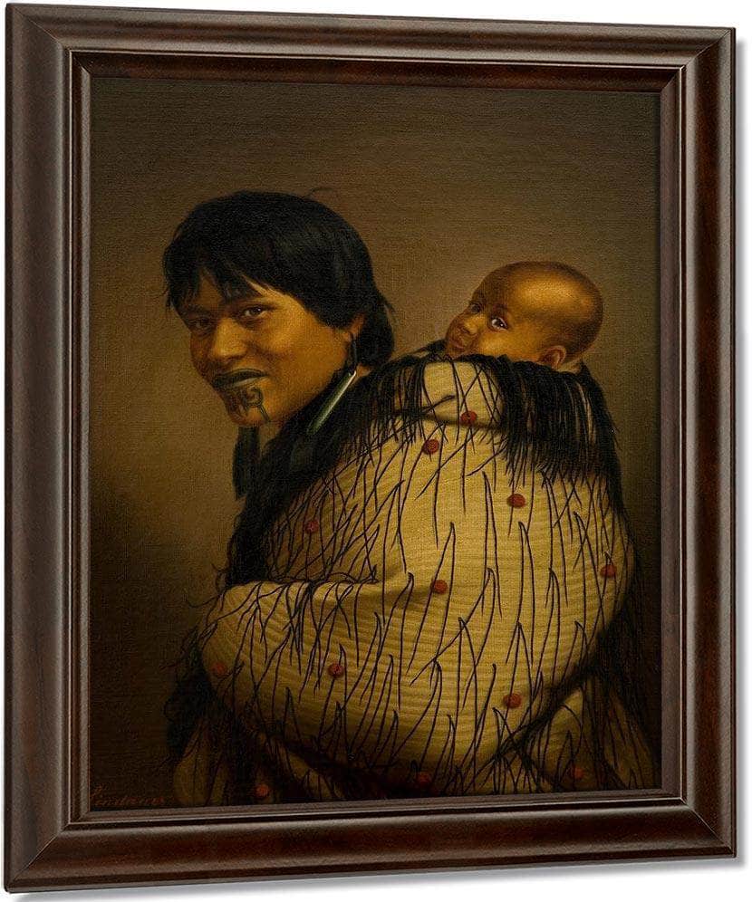 Heeni Hirini And Child 1878 By Gottfried Lindauer Fine Art Print