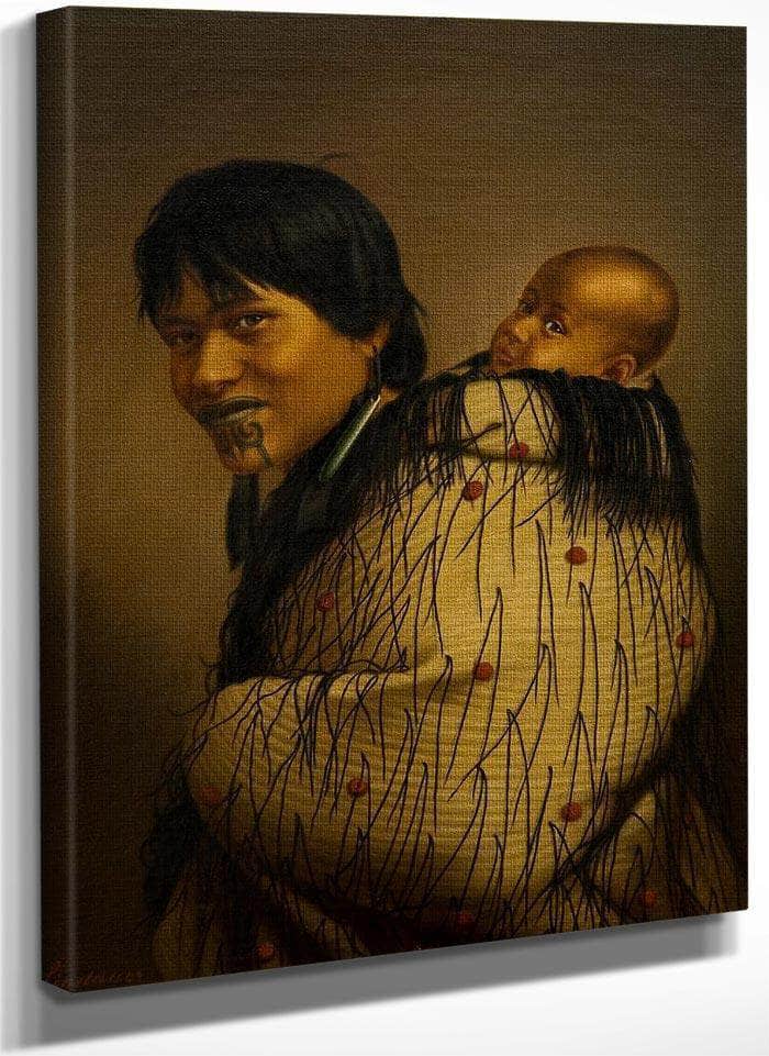 Heeni Hirini And Child 1878 By Gottfried Lindauer Fine Art Print