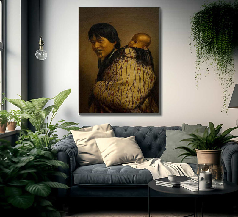 Heeni Hirini And Child 1878 By Gottfried Lindauer Fine Art Print