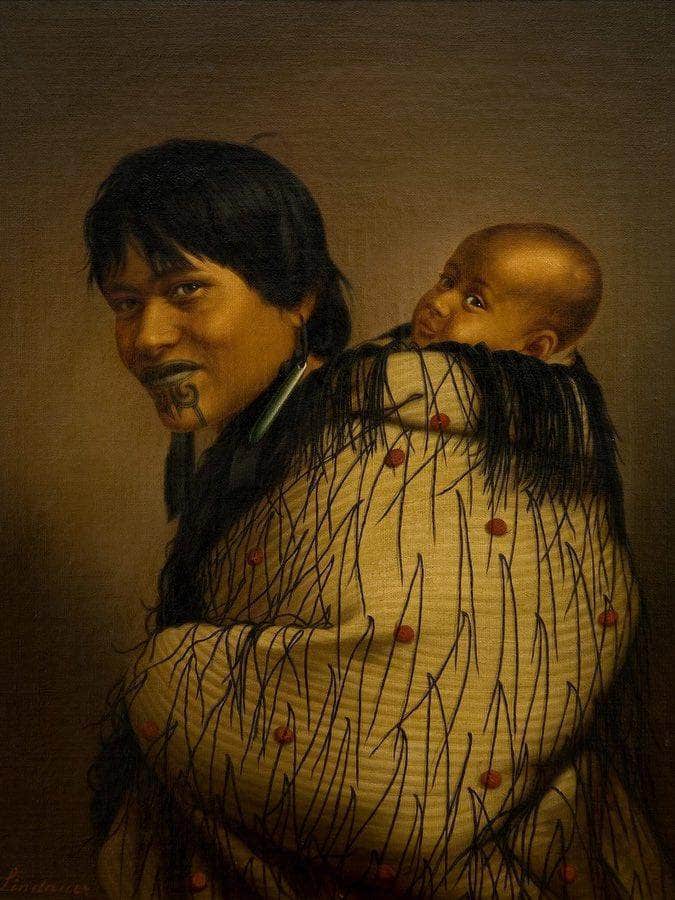 Heeni Hirini And Child 1878 By Gottfried Lindauer Fine Art Print