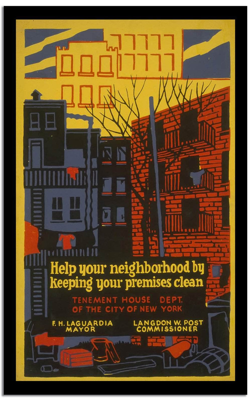 Help Your Nieghborhood By Keeping  Vintage Poster Fine Art Print