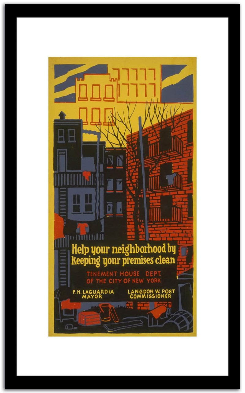Help Your Nieghborhood By Keeping  Vintage Poster Fine Art Print
