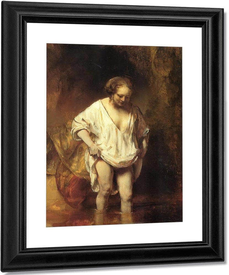 Hendrickje Bathing In A River, 1654 By Rembrandt Fine Art Print