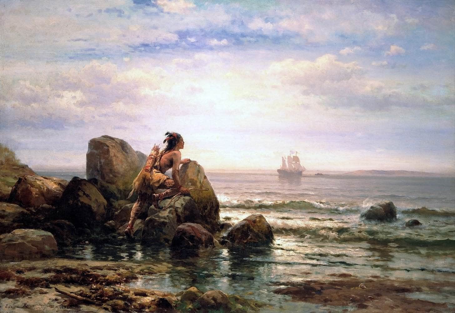 Henrik Hudson New York Harbor Painting Edward Moran Canvas Art Fine Art Print