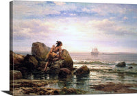 Henrik Hudson New York Harbor Painting Edward Moran Canvas Art Fine Art Print