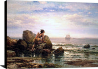 Henrik Hudson New York Harbor Painting Edward Moran Canvas Art Fine Art Print