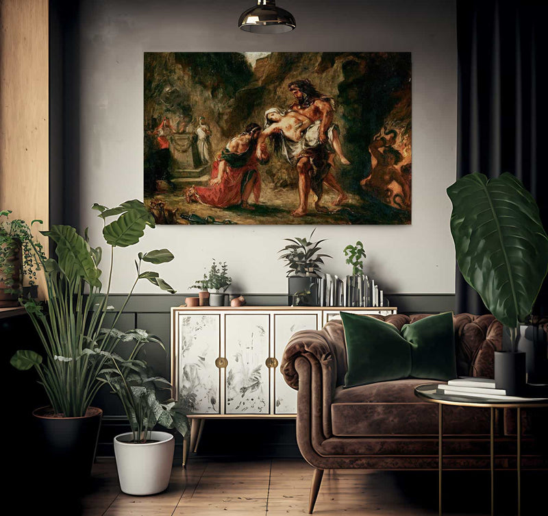 Hercules And Alcestis By Eugene Delacroix Fine Art Print