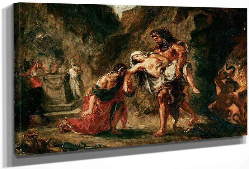 Hercules And Alcestis By Eugene Delacroix Fine Art Print