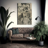 Here Are The Peacocks Coming To Be Fed By Alice Barber Stephens Fine Art Print