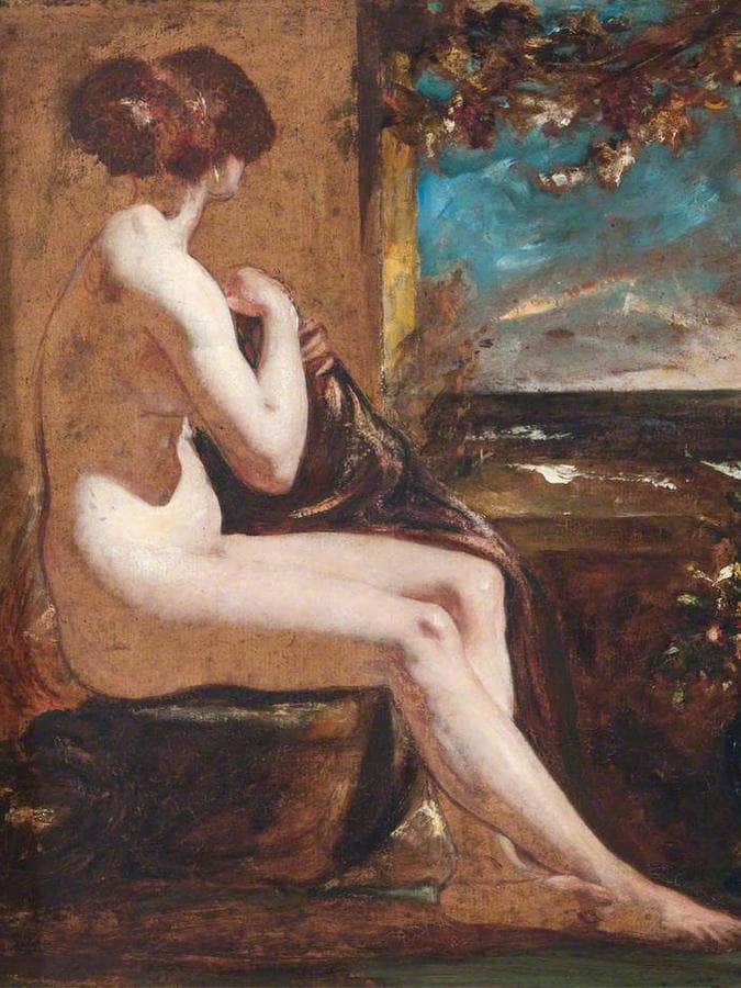 Hero Waiting For Leander By William Etty Fine Art Print