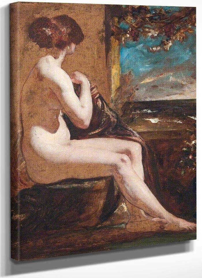 Hero Waiting For Leander By William Etty Fine Art Print
