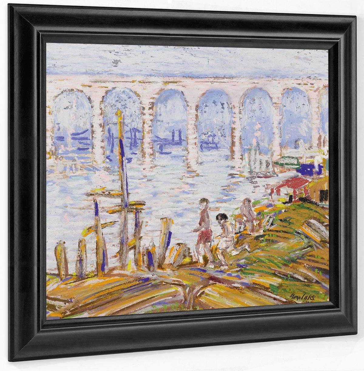 High Bridge Harlem River Circa 1915 By Everett Shinn Fine Art Print