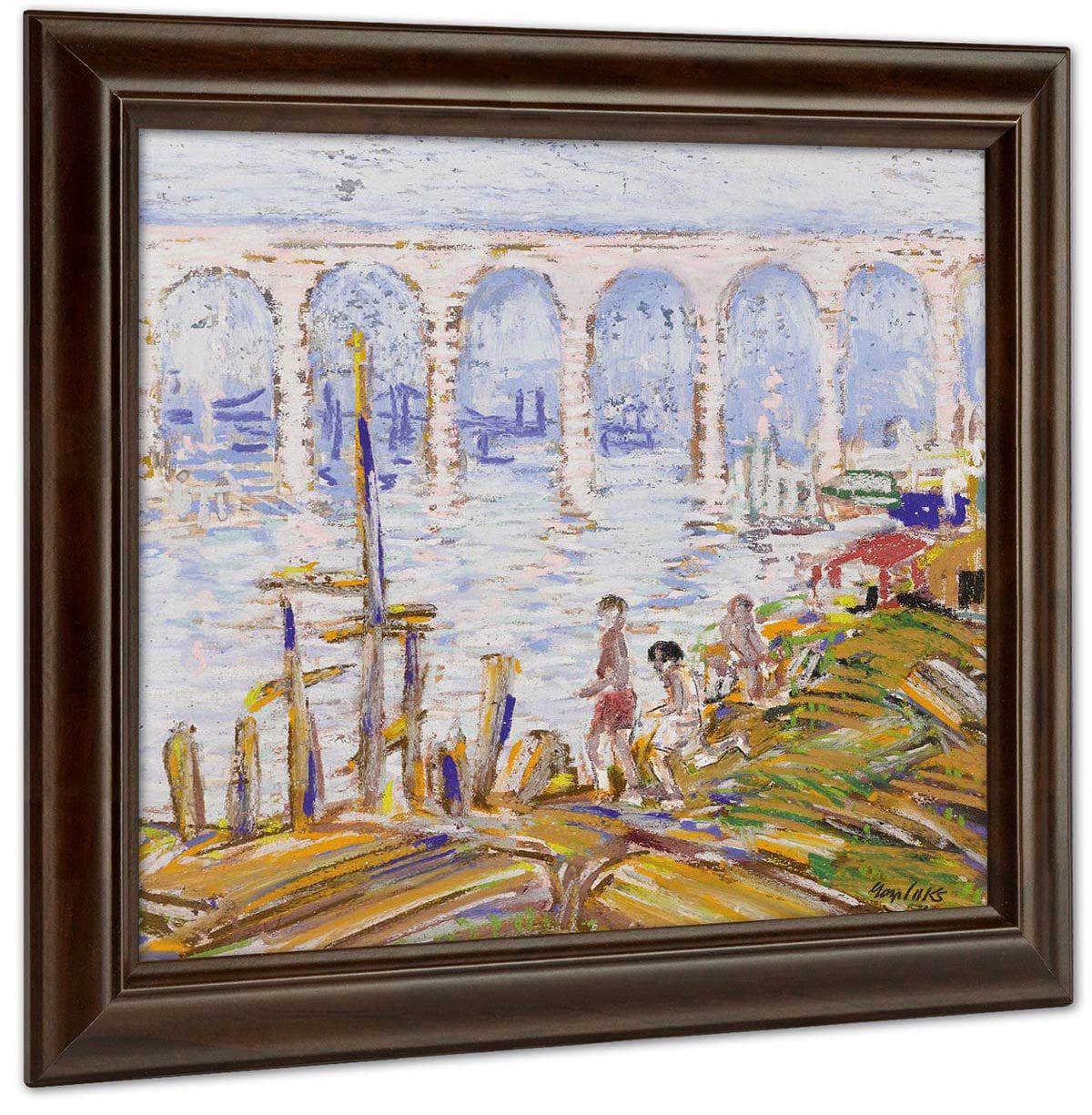 High Bridge Harlem River Circa 1915 By Everett Shinn Fine Art Print