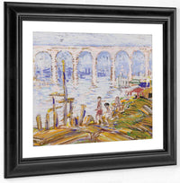 High Bridge Harlem River Circa 1915 By Everett Shinn Fine Art Print