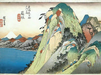 High Rocks By A Lake By Hiroshige Fine Art Print