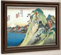 High Rocks By A Lake By Hiroshige Fine Art Print
