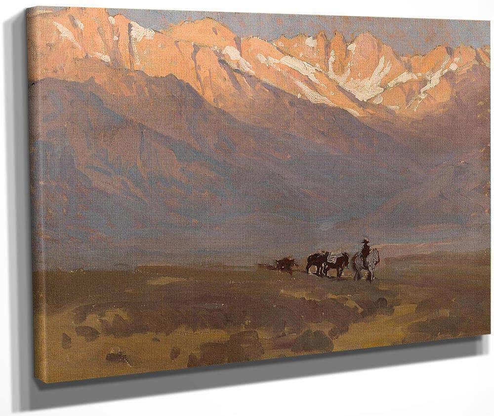 High Sierras (Rider With Pack Horses Beneath Mount Whitney), 1942 By Edgar Payne Fine Art Print