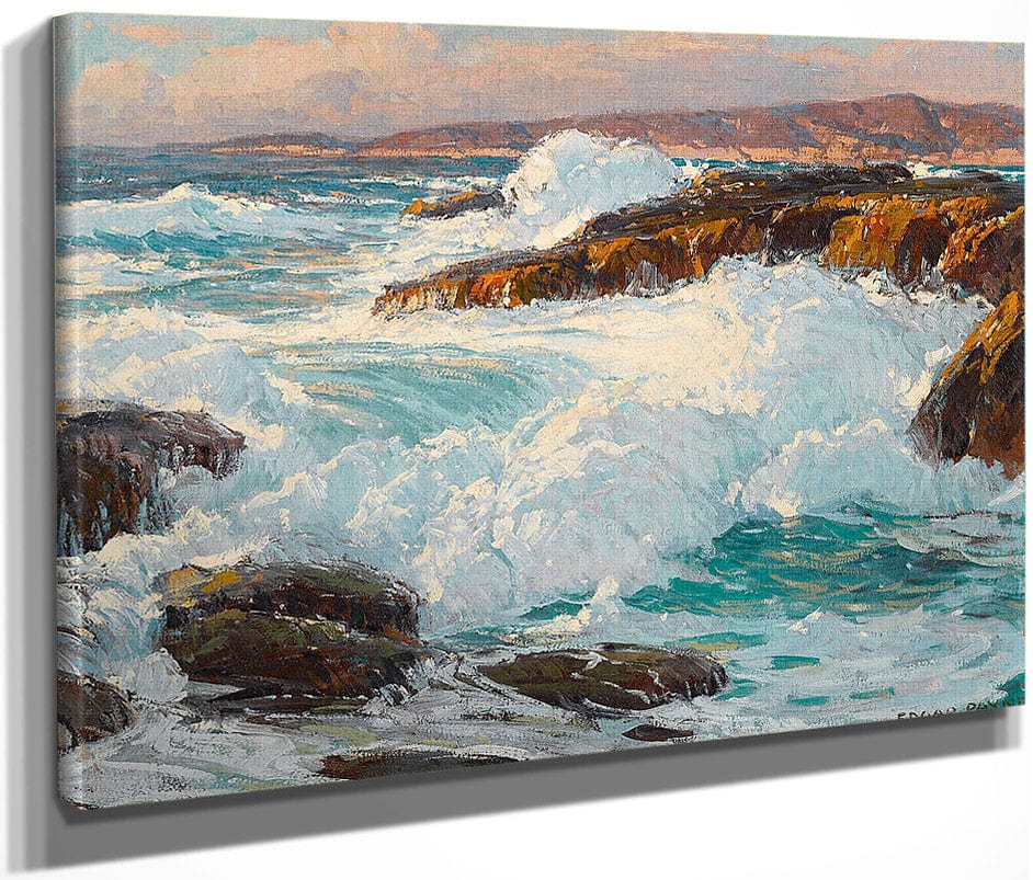 High Surf Along The Laguna Coast By Edgar Payne Fine Art Print