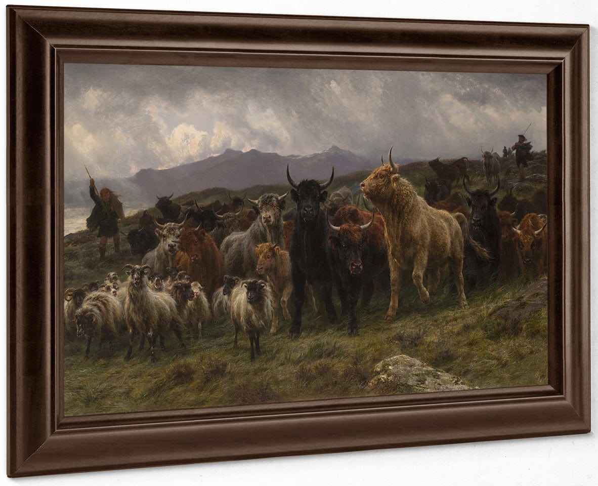Highland Raid By Rosa Bonheur Fine Art Print