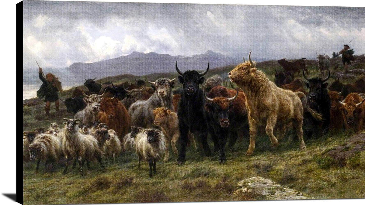 Highland Raid Painting Rosa Bonheur Canvas Art Fine Art Print