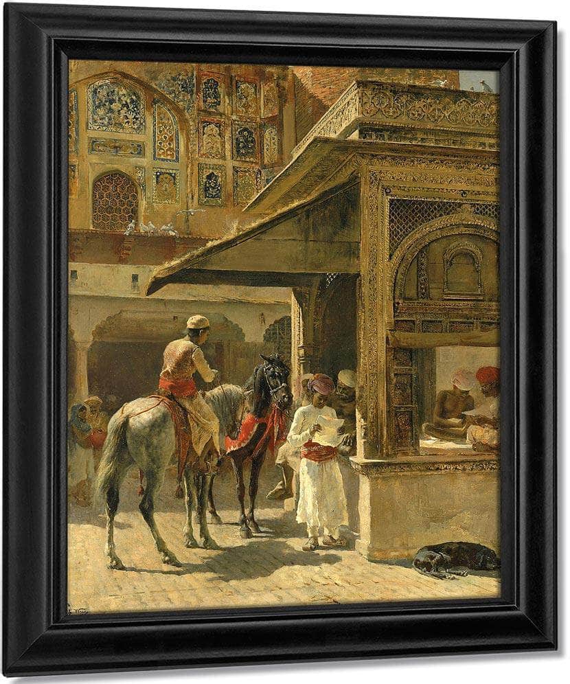 Hindu Merchants By Edwin Lord Weeks Fine Art Print