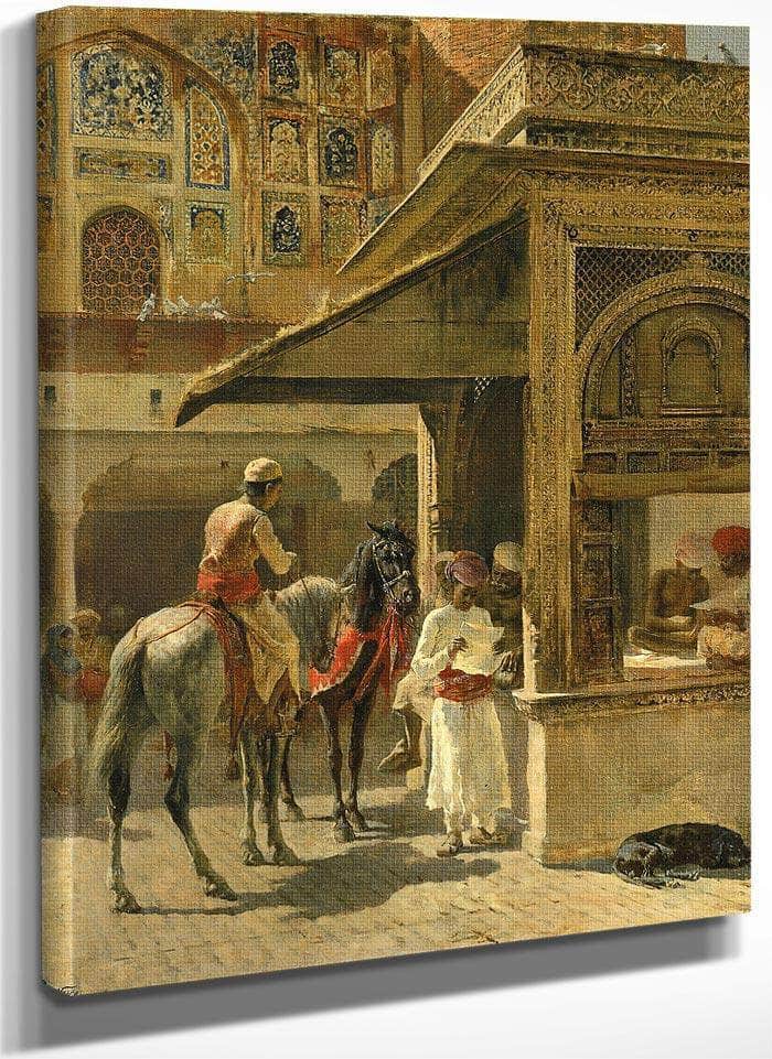 Hindu Merchants By Edwin Lord Weeks Fine Art Print