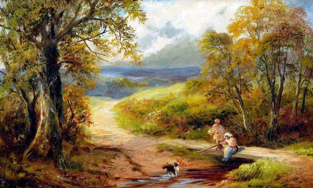 Hognaston And Kirk Ireton By George Turner Fine Art Print