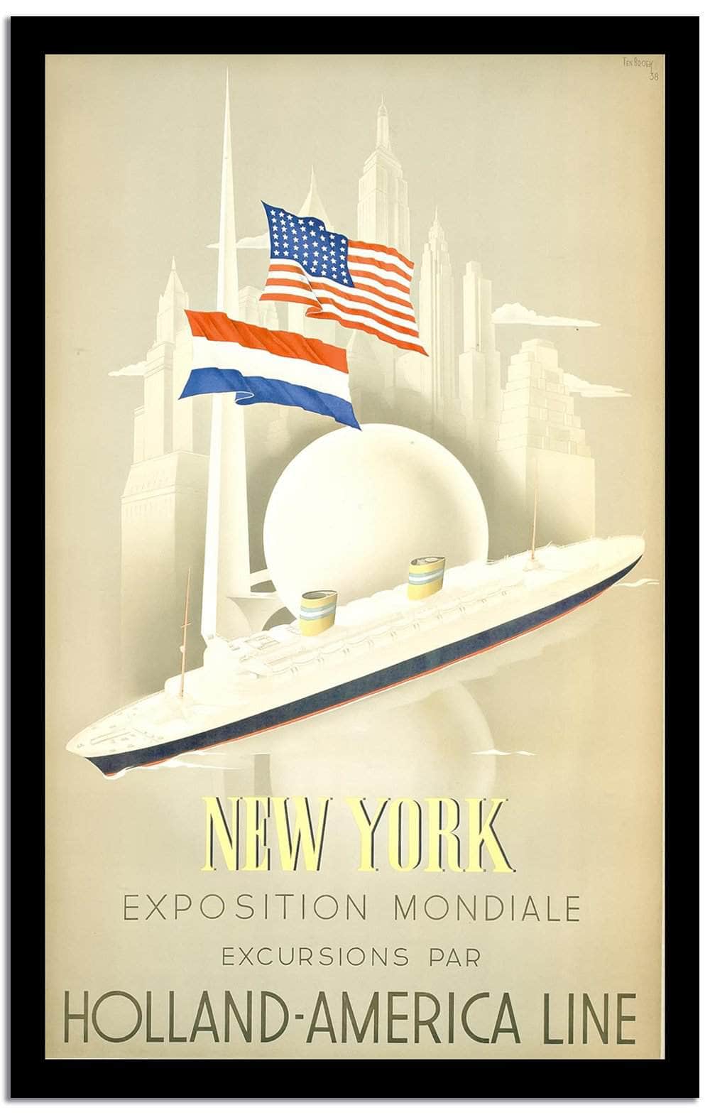 Holland  America Lines Vintage Poster Fine Art Print