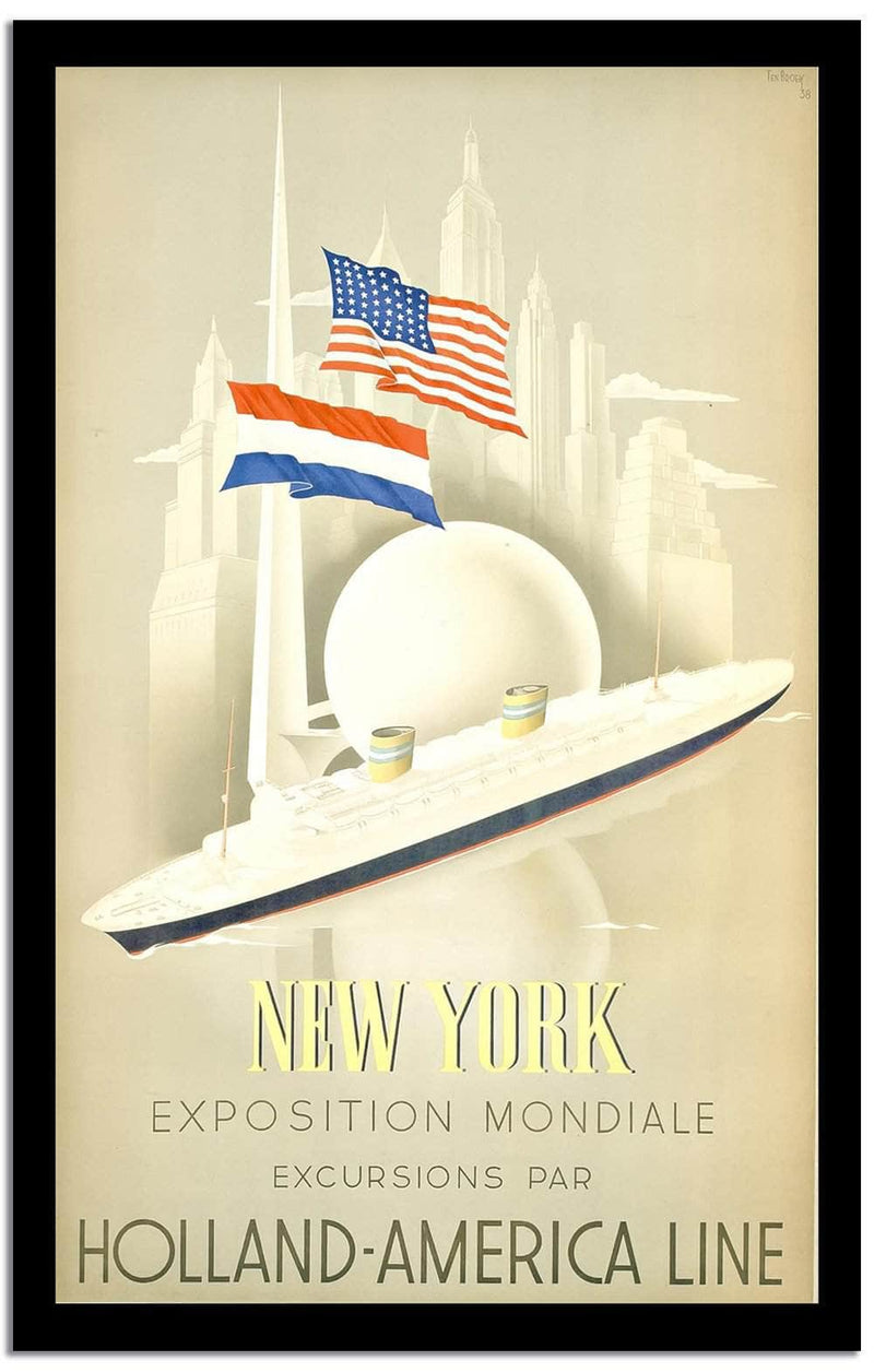 Holland  America Lines Vintage Poster Fine Art Print