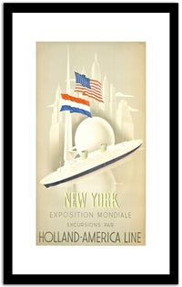 Holland  America Lines Vintage Poster Fine Art Print