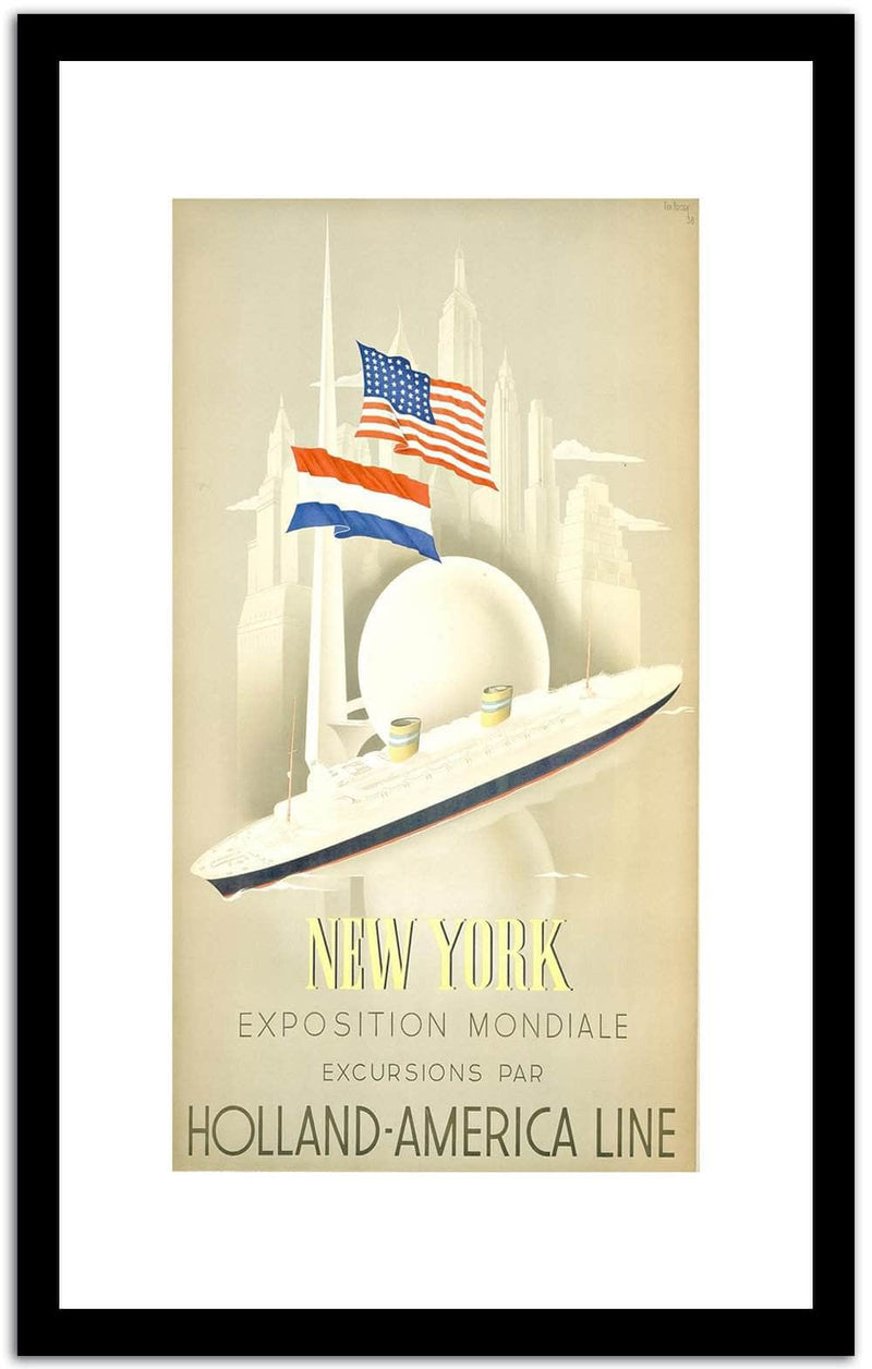 Holland  America Lines Vintage Poster Fine Art Print