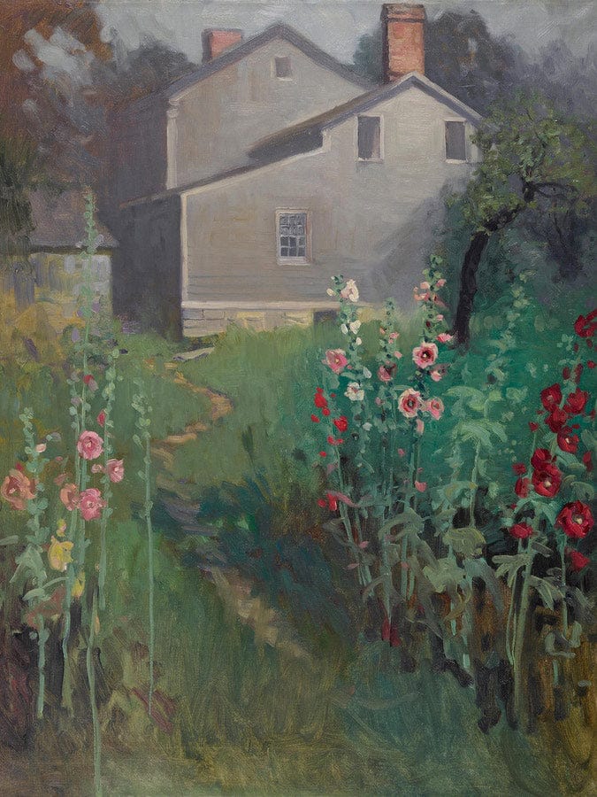 Hollyhock Time By Victor Coleman Anderson Fine Art Print