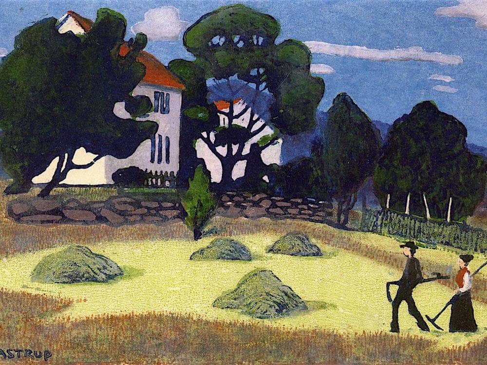 Home From Work 1 By Nicolai Astrup Fine Art Print