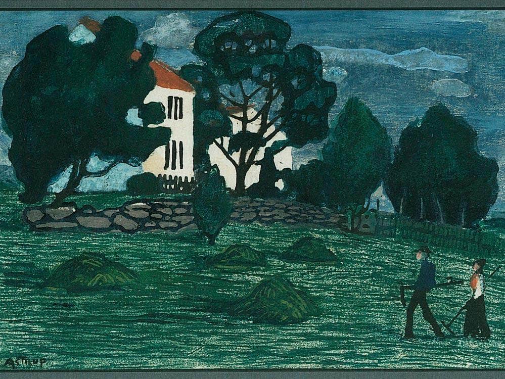 Home From Work By Nicolai Astrup Fine Art Print