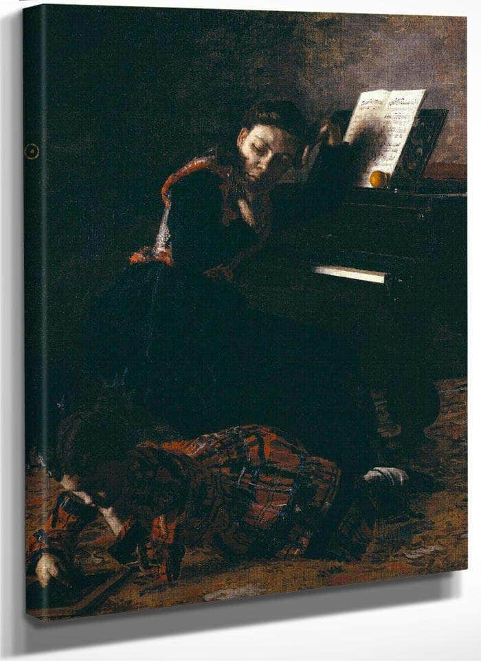 Home Scene By Thomas Eakins Fine Art Print