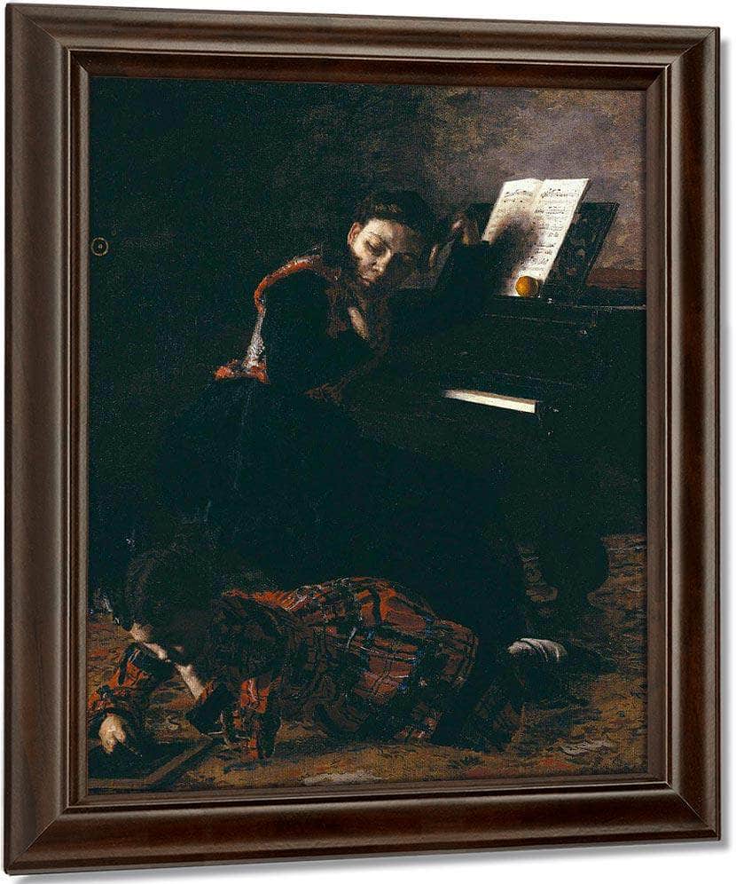 Home Scene By Thomas Eakins Fine Art Print