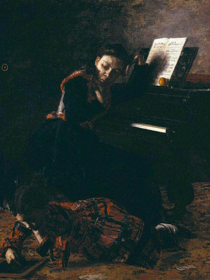 Home Scene By Thomas Eakins Fine Art Print