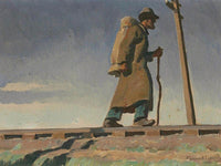 Homeless Man Study For 'Destination Unknown' 1938 By Maynard Dixon Fine Art Print