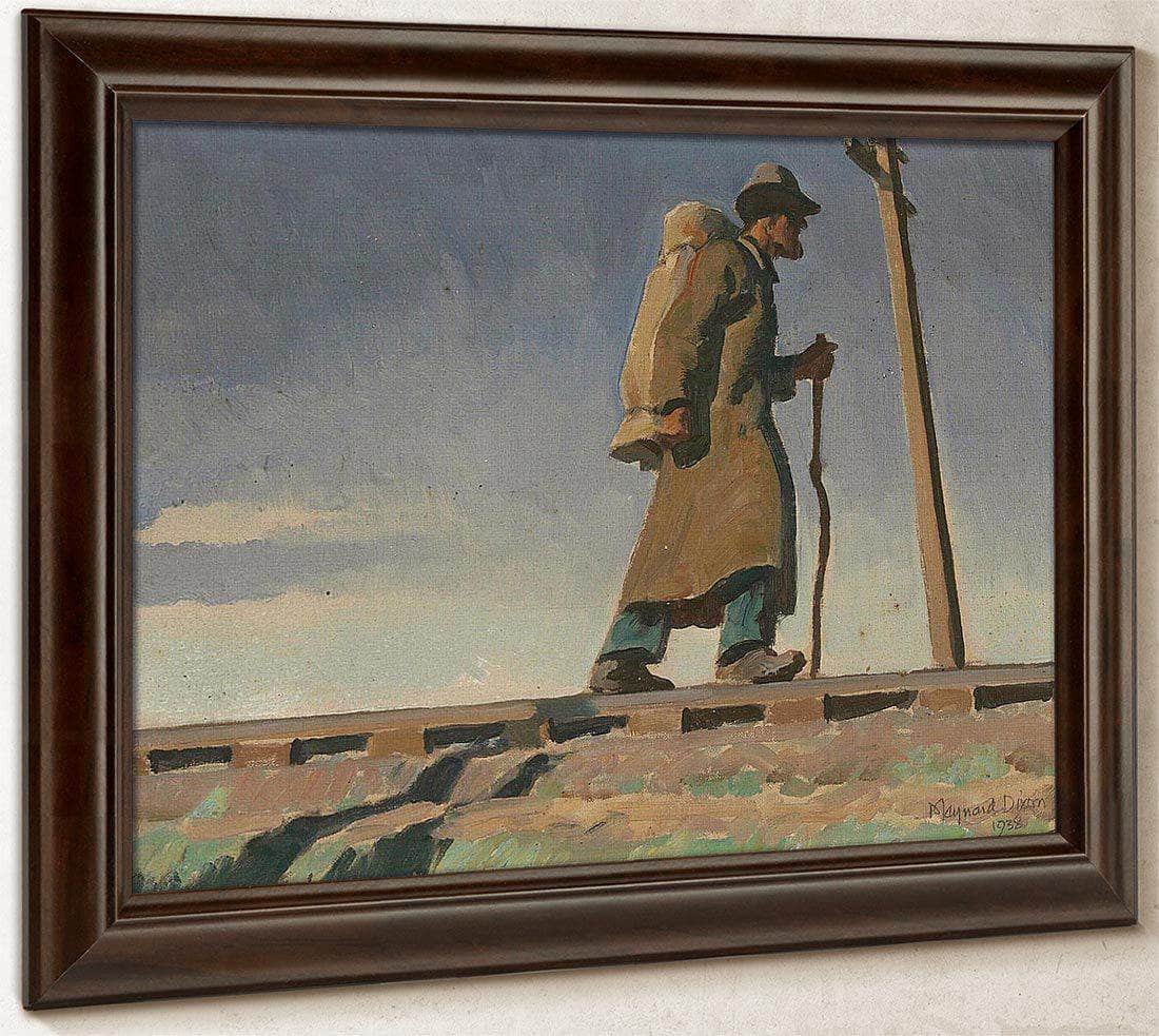 Homeless Man Study For 'Destination Unknown' 1938 By Maynard Dixon Fine Art Print
