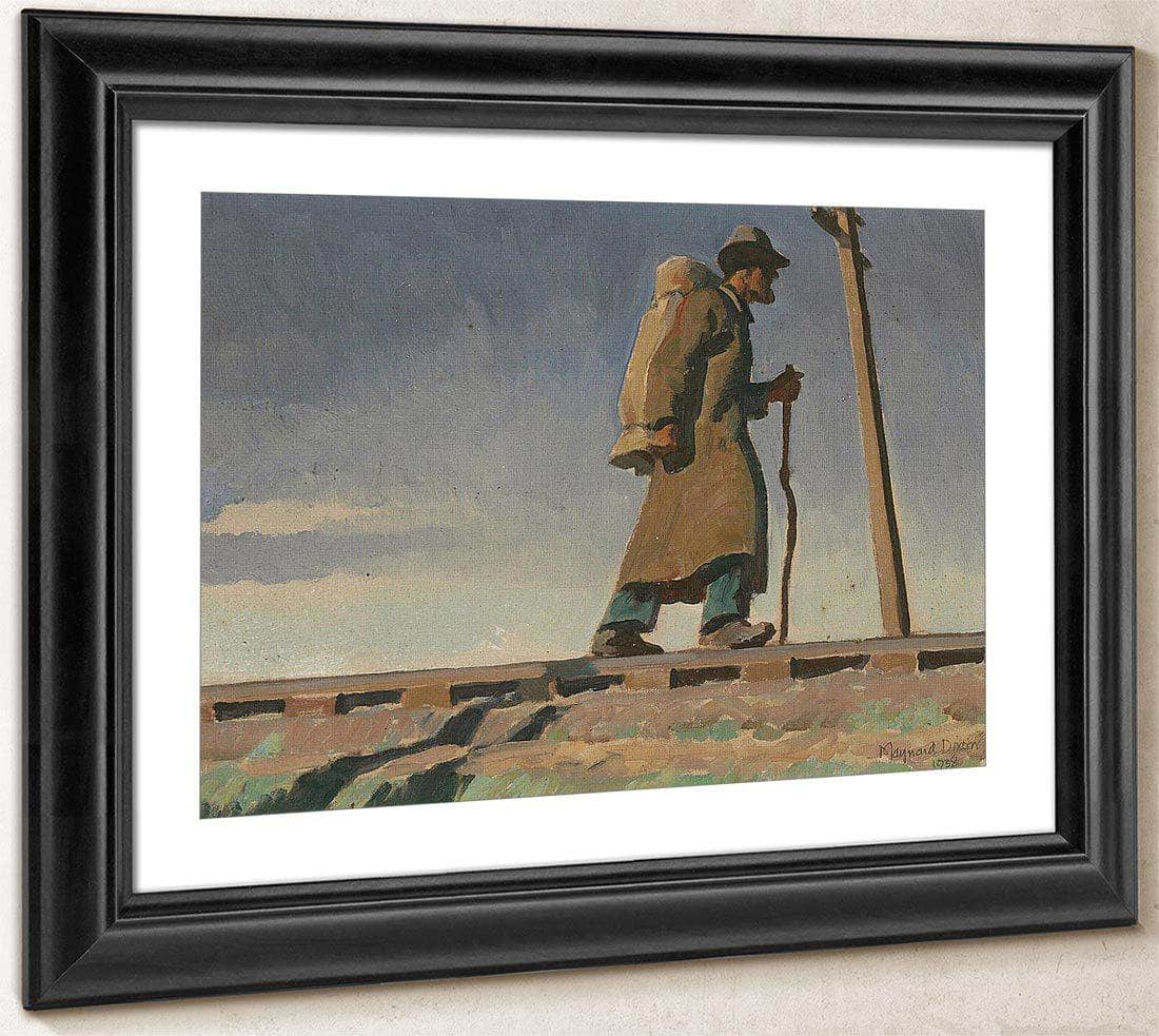 Homeless Man Study For 'Destination Unknown' 1938 By Maynard Dixon Fine Art Print