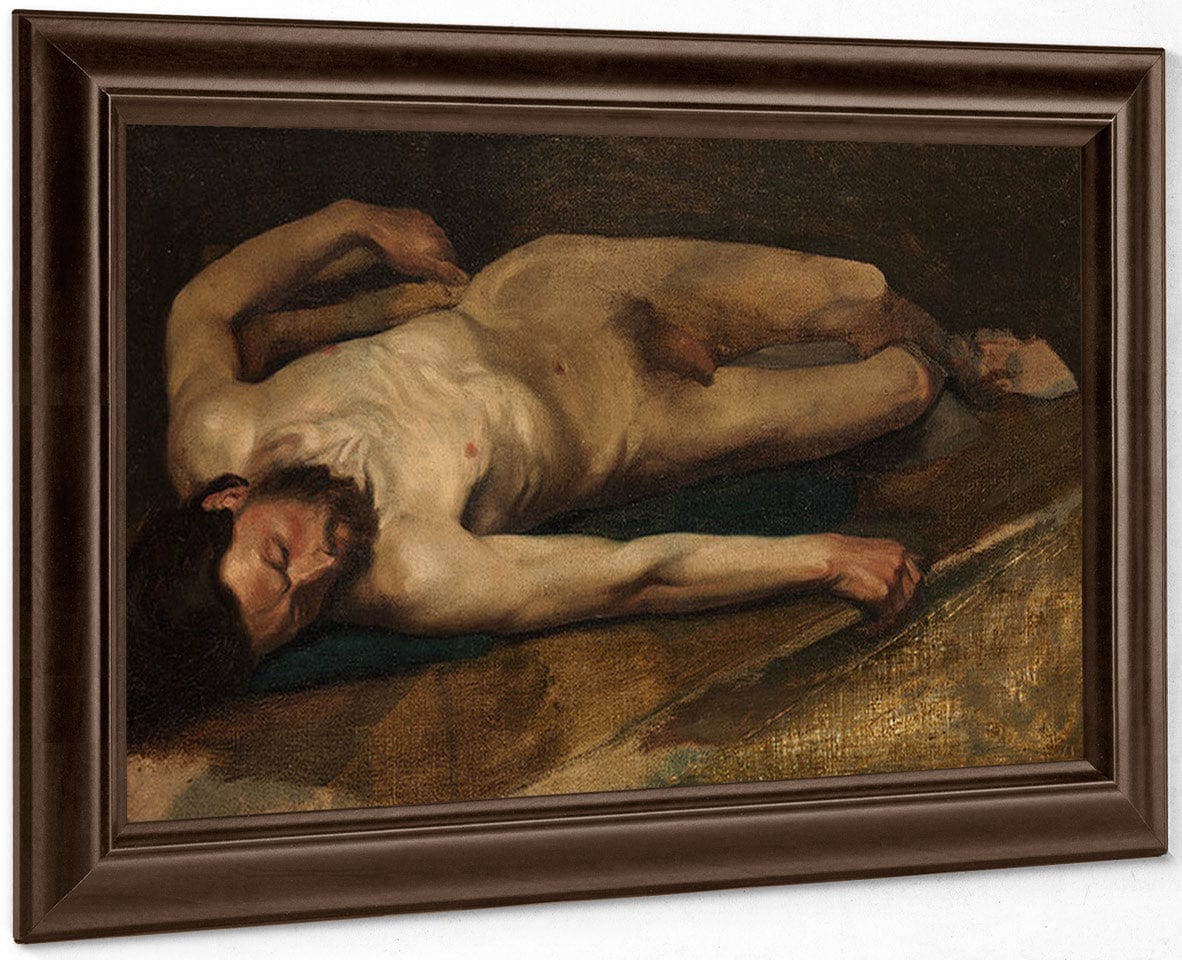 Homme Nu Couche By Edgar Degas Fine Art Print