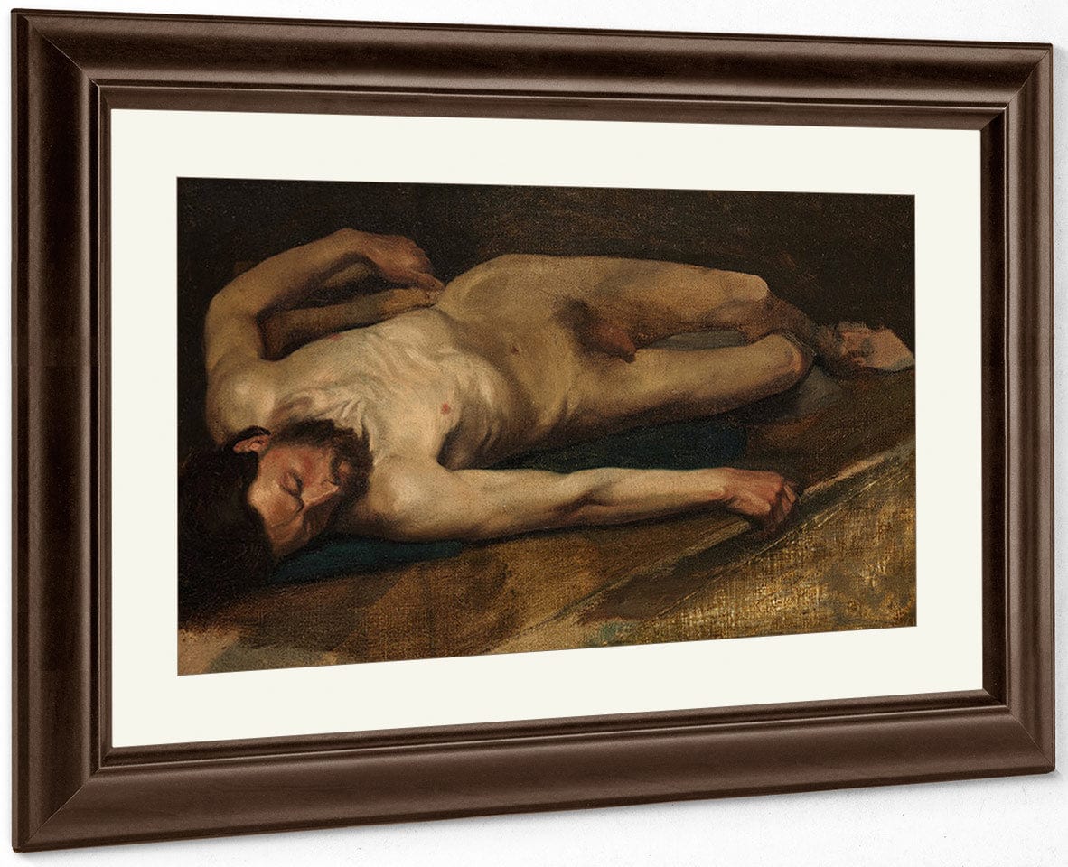 Homme Nu Couche By Edgar Degas Fine Art Print
