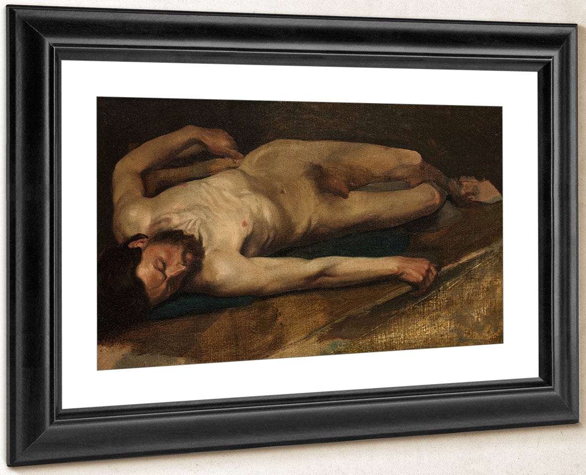 Homme Nu Couche By Edgar Degas Fine Art Print
