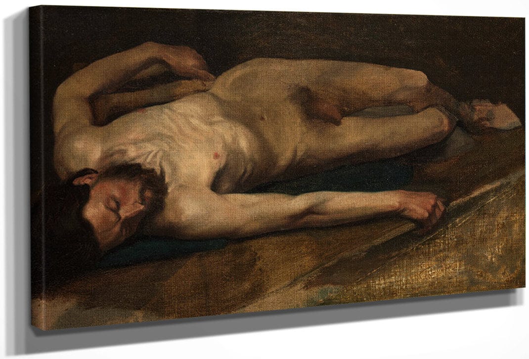 Homme Nu Couche By Edgar Degas Fine Art Print