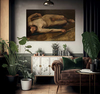 Homme Nu Couche By Edgar Degas Fine Art Print