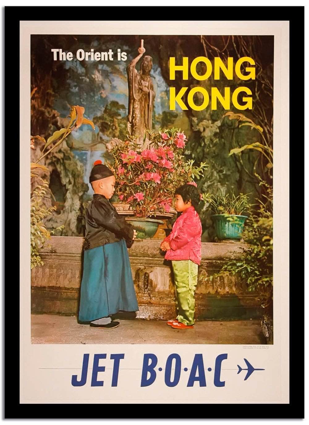 Hong Kong  Vintage Poster Fine Art Print