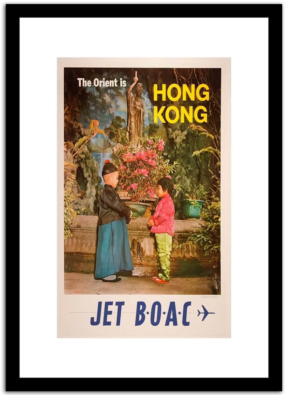 Hong Kong  Vintage Poster Fine Art Print