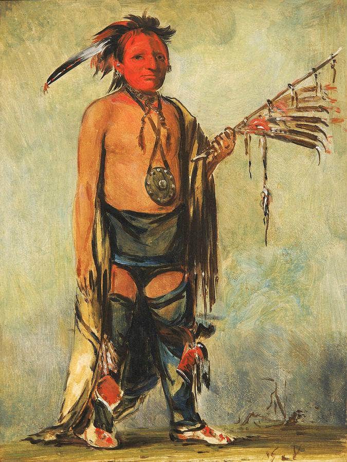 Hoo W'a Ne Kaw, Little Elk By George Catlin Fine Art Print