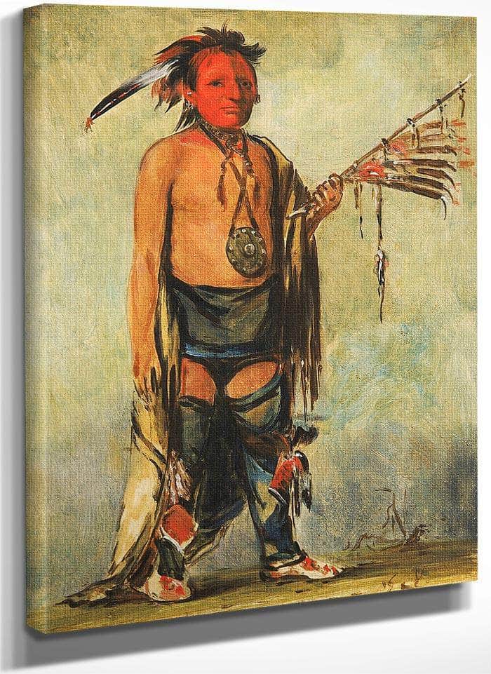 Hoo W'a Ne Kaw, Little Elk By George Catlin Fine Art Print