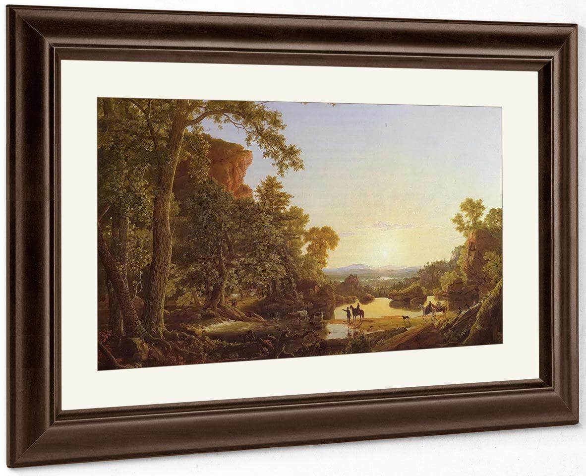 Hooker And Company Journeying Through Wilderness By Fredric Edwin Church Fine Art Print